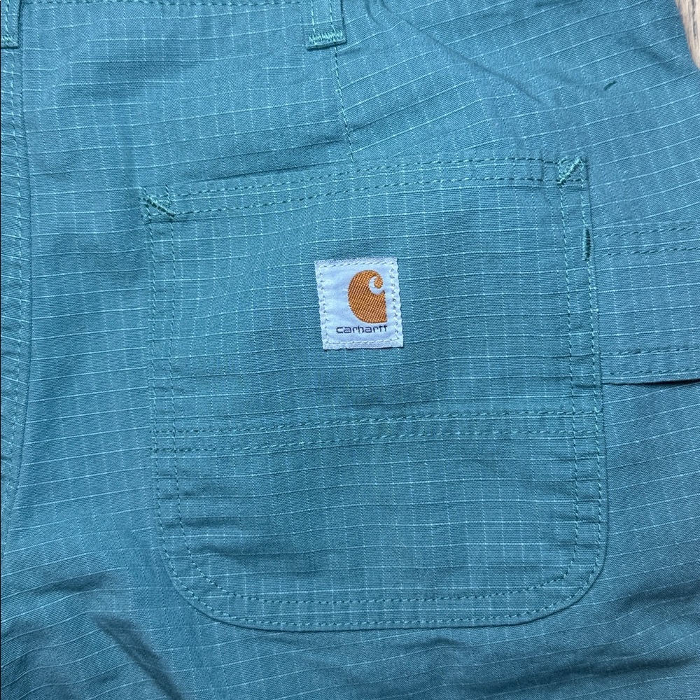 Carhartt Women's Force Original Fit Work Short Musk Green Size 4 - Picture 9 of 13